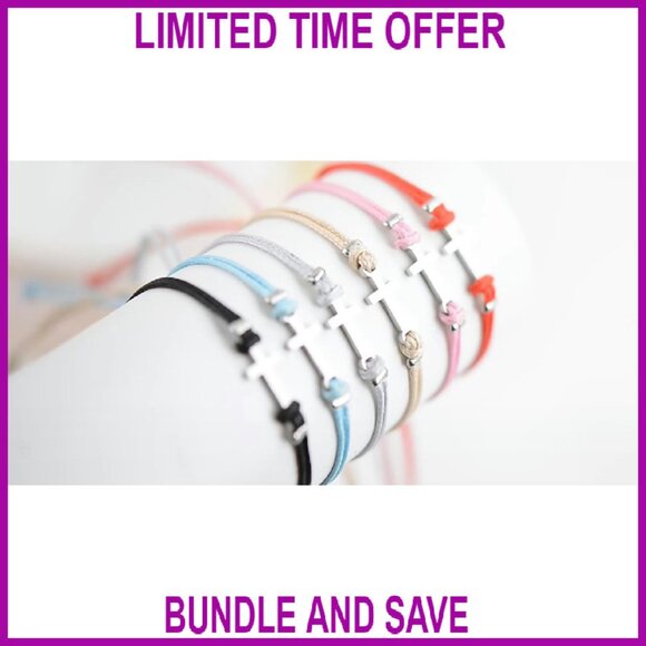 6-Piece Adjustable Charm Bracelet Set, Stainless Steel, Family Gifts - Picture 8 of 8